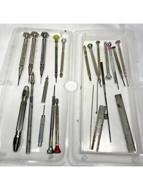 Vintage Watchmakers/Clockmaker’s Screwdriver/Work Pieces - Lot of 18+